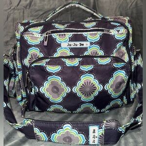Ju-Ju-Be B.F.F. Multifunctional Convertible Diaper Bag Moon Beam w Changing Pad
